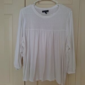 Banana Republic Factory White 3/4 Shirt